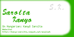 sarolta kanyo business card
